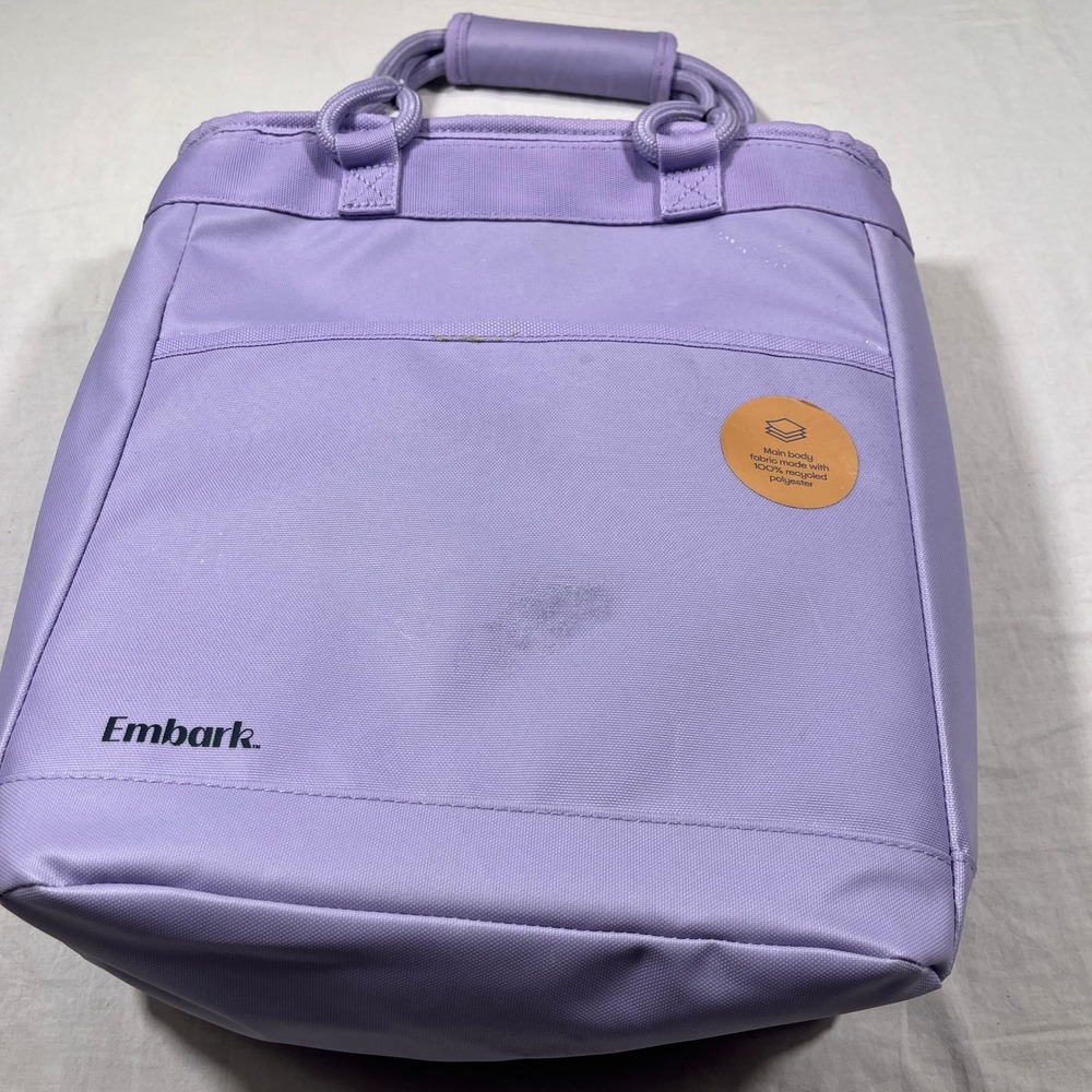 Embark Tote Cooler Unisex 16-Can Purple NEW Insulated Recycled Bag